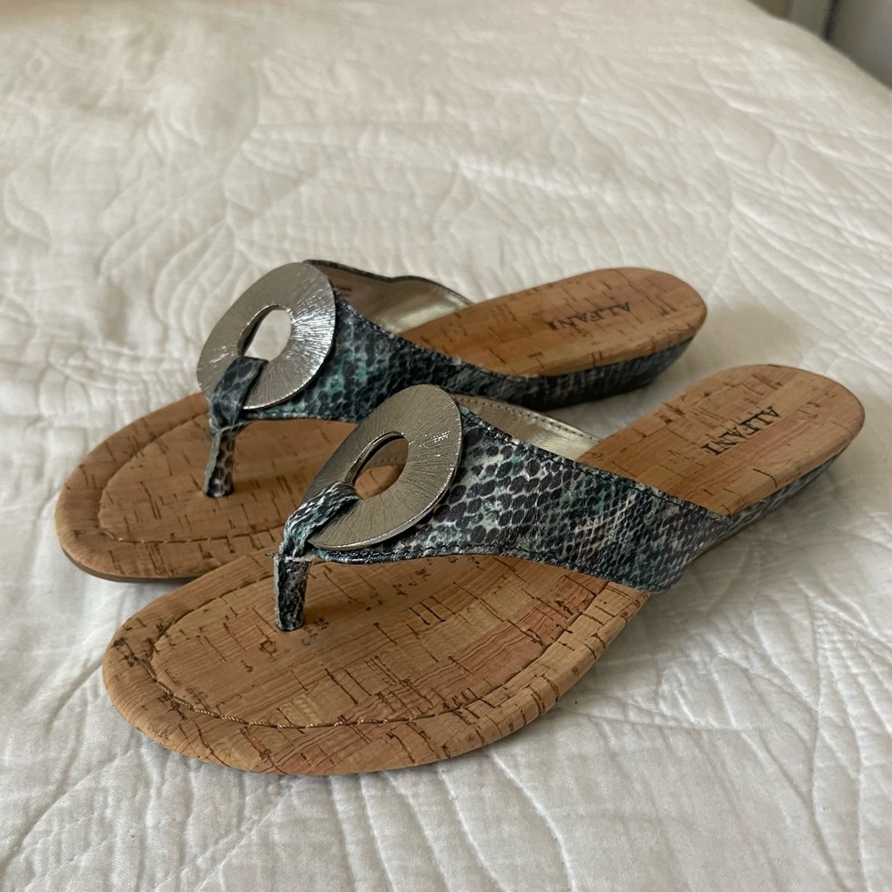 Alfani Franca Blue Exotic Slide